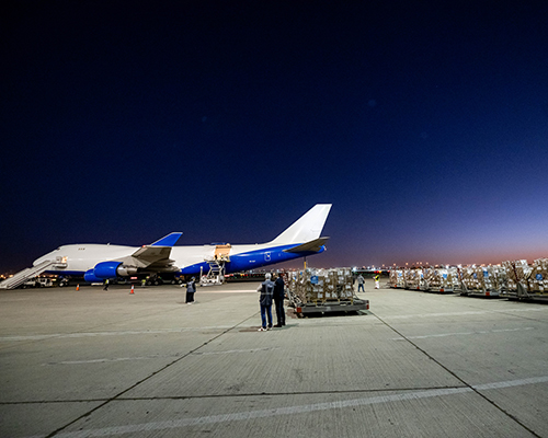  Under the directives of Mohammed bin Rashid, Dubai Humanitarian airlifts 56.8 metric tonnes of critical medical supplies to support emergency efforts in Gaza